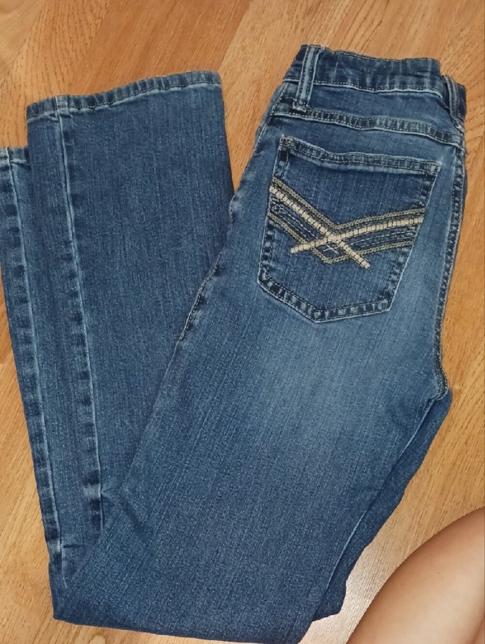 Wrangler Kids Dark Blue Denim Jeans - Straight Leg - Picture 4 of 4